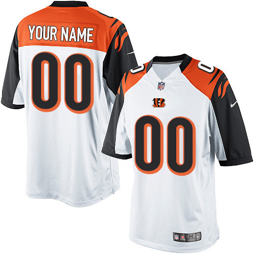 Men's Limited Nike Jersey White Road - Customized NFL Cincinnati Bengals